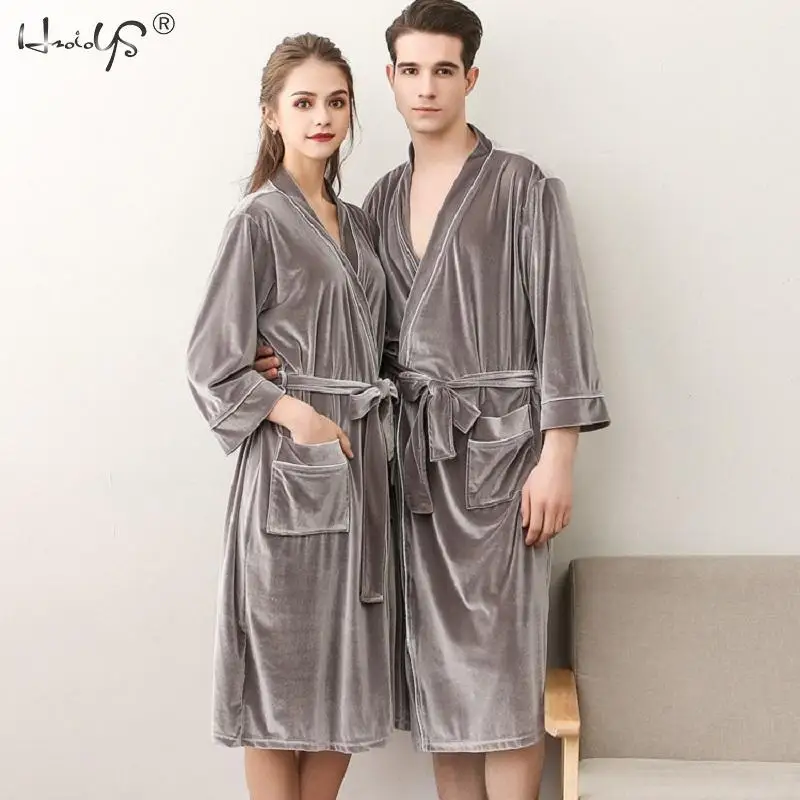 Women & Men Winter Gold Velvet Warm Robe Lovers Couple Nightgown Bathrobe Gown Sleepwear Nightwear Men's Sleep & Lounge Robes
Women & Men Winter Gold Velvet Warm Robe Lovers Couple Nightgown Bathrobe Gown Sleepwear Nightwear Men's Sleep & Lounge Robes
