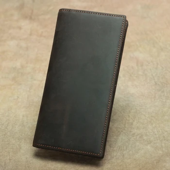 New vintage style money Clips crazy horse leather long wallets men purse quality guarantee
New vintage style money Clips crazy horse leather long wallets men purse quality guarantee