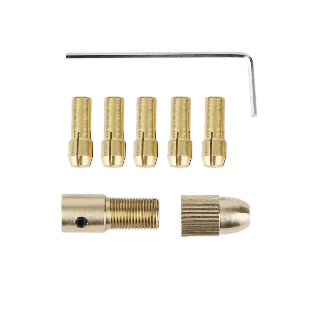 6pcs 0.5-3mm Copper Chucks and 2.35mm/3.17 Electric Drilling Bit Collet Micro Twist Drill Chuck Collets Power Tools High Quality
6pcs 0.5-3mm Copper Chucks and 2.35mm/3.17 Electric Drilling Bit Collet Micro Twist Drill Chuck Collets Power Tools High Quality