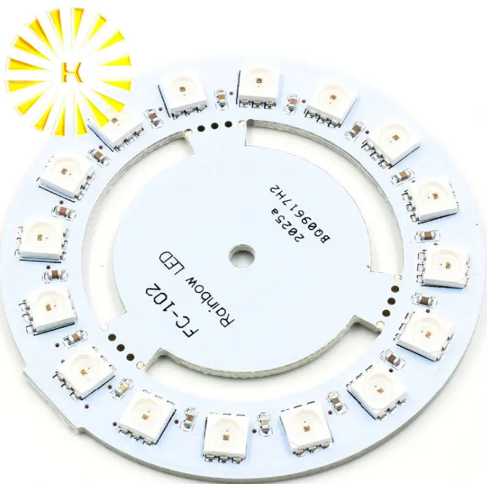 WS2812 16 Bits LEDs Built-in Full-color Drive Lamp WS2811 5050 RGB LED Ring Lamp Light with Integrated Drivers FC-102
WS2812 16 Bits LEDs Built-in Full-color Drive Lamp WS2811 5050 RGB LED Ring Lamp Light with Integrated Drivers FC-102