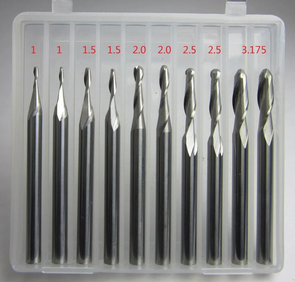 for wood working set diameter 1mm 1.5mm 2.0mm 2.5mm 3.175mm Carbide Ball Nose End Mill CNC Engraving Router bits milling cutter
for wood working set diameter 1mm 1.5mm 2.0mm 2.5mm 3.175mm Carbide Ball Nose End Mill CNC Engraving Router bits milling cutter