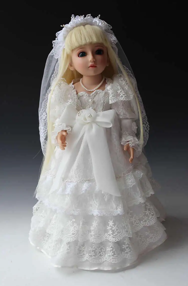 18 inches SD / BJD joint doll white wedding dress clothes top quality wedding gift for friends wedding decoration toys lover
18 inches SD / BJD joint doll white wedding dress clothes top quality wedding gift for friends wedding decoration toys lover
