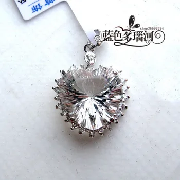 925 Sterling Silver heart-shaped Zircon cut 13*13mm natural white crystal pendant pendant and silver chain
925 Sterling Silver heart-shaped Zircon cut 13*13mm natural white crystal pendant pendant and silver chain