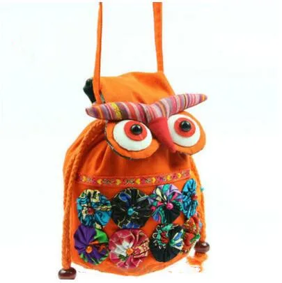 

Fashion Floral Appliques Children Mini bags!Nice animal Owl Appliques Kids Gift shoulder&Crossbody bags Top sale Bohemian bags