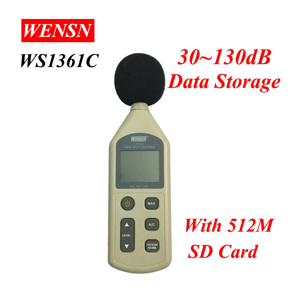 30-130dB Digital Sound Level Meter LCD Noise Measuring Instrument Decibel Monitoring Logger Tester With 512M SD card Free Ship
30-130dB Digital Sound Level Meter LCD Noise Measuring Instrument Decibel Monitoring Logger Tester With 512M SD card Free Ship