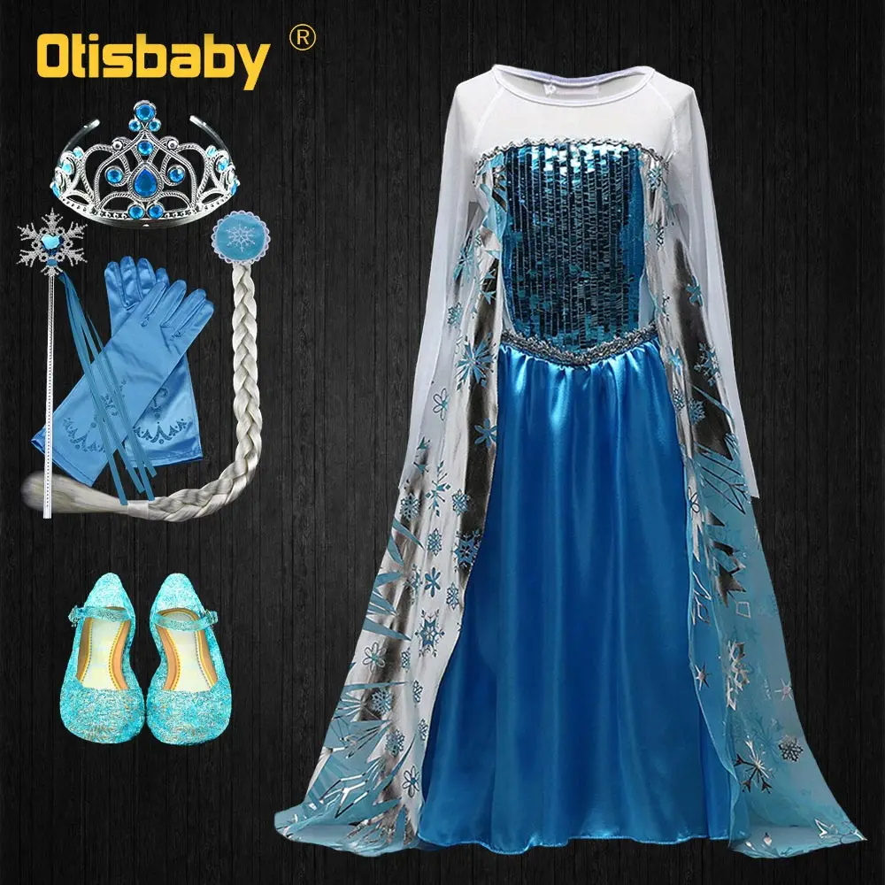 Children Snowflake Elza Costume Carnival Snow Queen Deguise Girl Fairy Princess Elsa Dress Long Sleeve Light Blue Sequin Dress
Children Snowflake Elza Costume Carnival Snow Queen Deguise Girl Fairy Princess Elsa Dress Long Sleeve Light Blue Sequin Dress