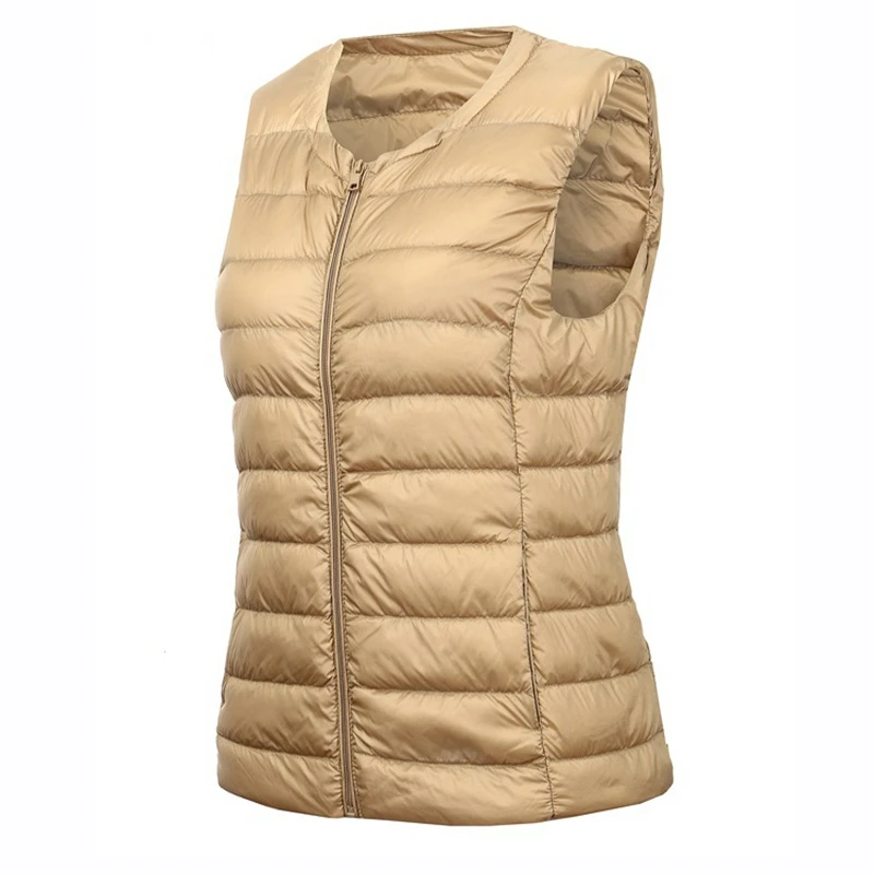 

2019 New 4XL 5XL Large Size Waistcoat Women's Warm Vest Ultra Light Down Vest Women Portable Sleeveless Winter Warm Liner Female