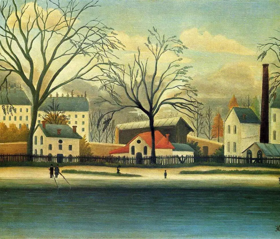 High quality Oil painting Canvas Reproductions Suburban Scene (1896) by Henri Rousseau painting hand painted
High quality Oil painting Canvas Reproductions Suburban Scene (1896) by Henri Rousseau painting hand painted