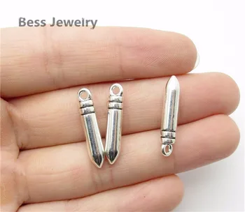 40pcs(24*5*5mm) Vintage bullet Charm fit for pandora style Bracelets Necklace Pendant DIY Metal Jewelry Making
40pcs(24*5*5mm) Vintage bullet Charm fit for pandora style Bracelets Necklace Pendant DIY Metal Jewelry Making