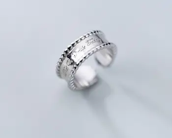 100% Authentic REAL.925 Sterling Silver Fine Jewelry "did u smile today" engraved letters Long Band Ring GTLJ1497
100% Authentic REAL.925 Sterling Silver Fine Jewelry "did u smile today" engraved letters Long Band Ring GTLJ1497