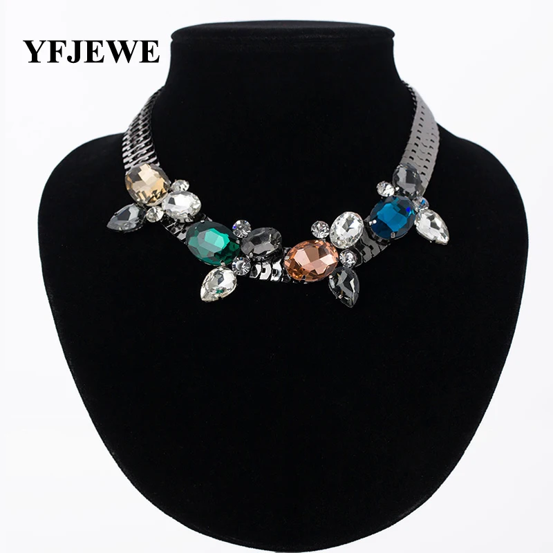 YFJEWE Trendy Women choker collar big chunky crystal bead necklaces pendants statement necklace women's party wedding gift #N014
YFJEWE Trendy Women choker collar big chunky crystal bead necklaces pendants statement necklace women's party wedding gift #N014