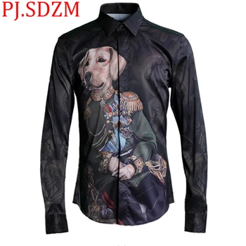 2018 New High-grade Lucky Dog Printing Washable Men's Shirts Thin Slim Fit Single Breasted Orignial Design Microelastic M-4XL
2018 New High-grade Lucky Dog Printing Washable Men's Shirts Thin Slim Fit Single Breasted Orignial Design Microelastic M-4XL