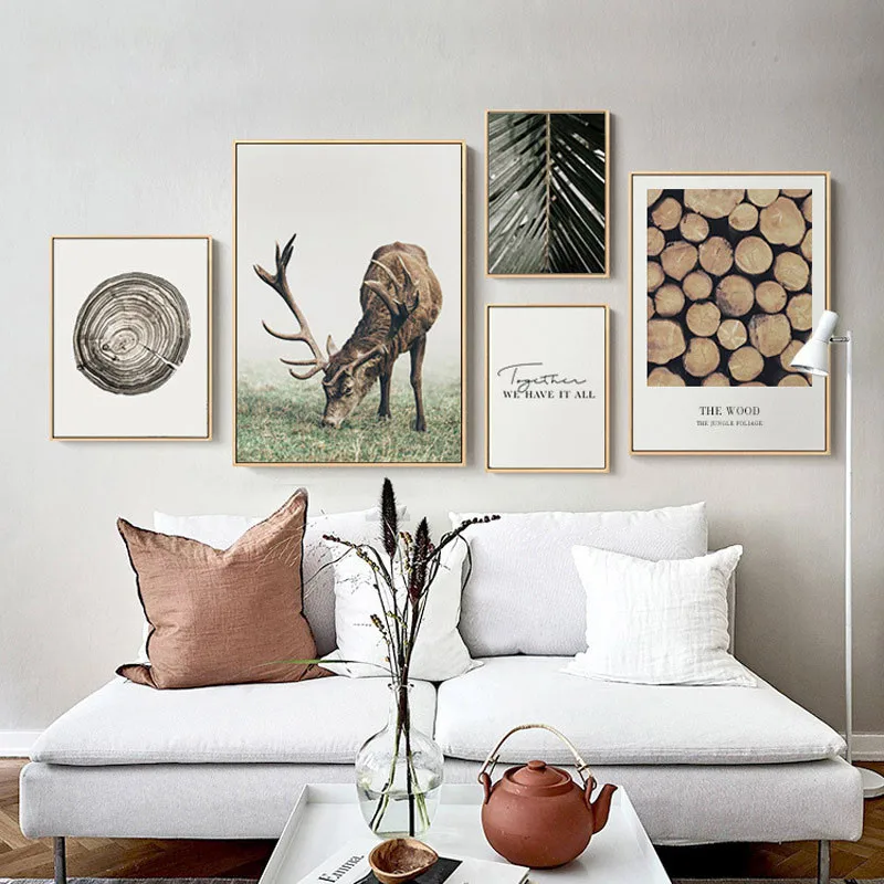 Wood rings Nordic Poster tropical Leaf Wall Art Posters And Prints Canvas Painting elk Modular pictures home decor No Frame
Wood rings Nordic Poster tropical Leaf Wall Art Posters And Prints Canvas Painting elk Modular pictures home decor No Frame