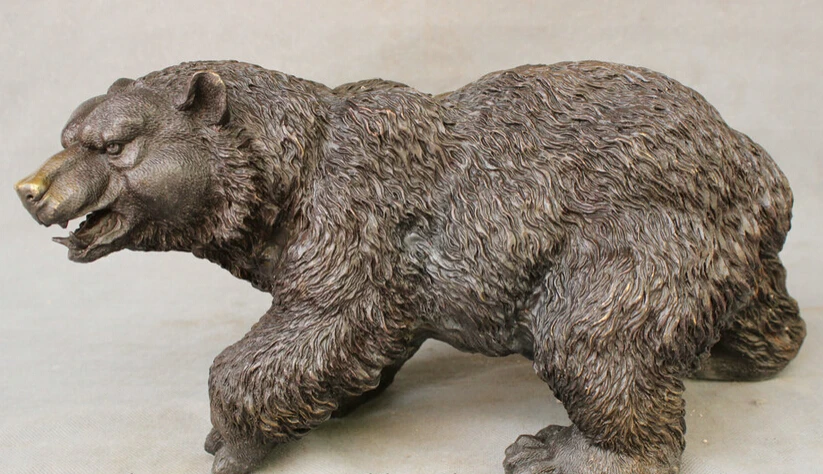 song voge gem S3548 16" FengShui Chinese Pure Bronze Copper Animals Black Bear Statue Sculpture
song voge gem S3548 16" FengShui Chinese Pure Bronze Copper Animals Black Bear Statue Sculpture