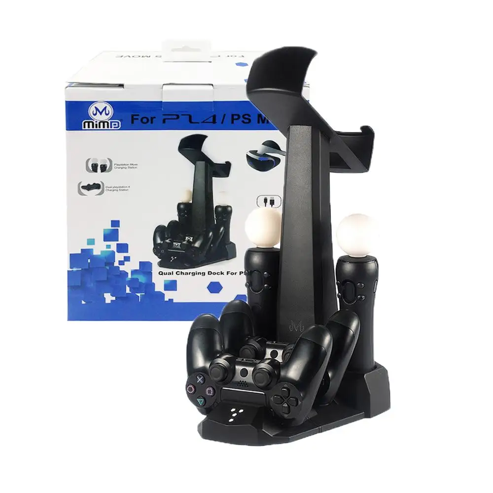 5 in 1 Charging Stand PSVR Charging Station Headset Showcase holder, Display, and Charge For Playstation 4 VR PS Move Controller
5 in 1 Charging Stand PSVR Charging Station Headset Showcase holder, Display, and Charge For Playstation 4 VR PS Move Controller