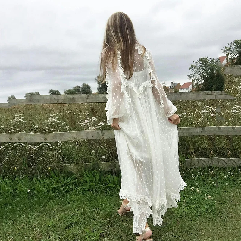 Whitewave Tie Up Long Veil Dress White Long Sleeve Irregular Summer Vintage Long Dresses For Women Holiday
Whitewave Tie Up Long Veil Dress White Long Sleeve Irregular Summer Vintage Long Dresses For Women Holiday