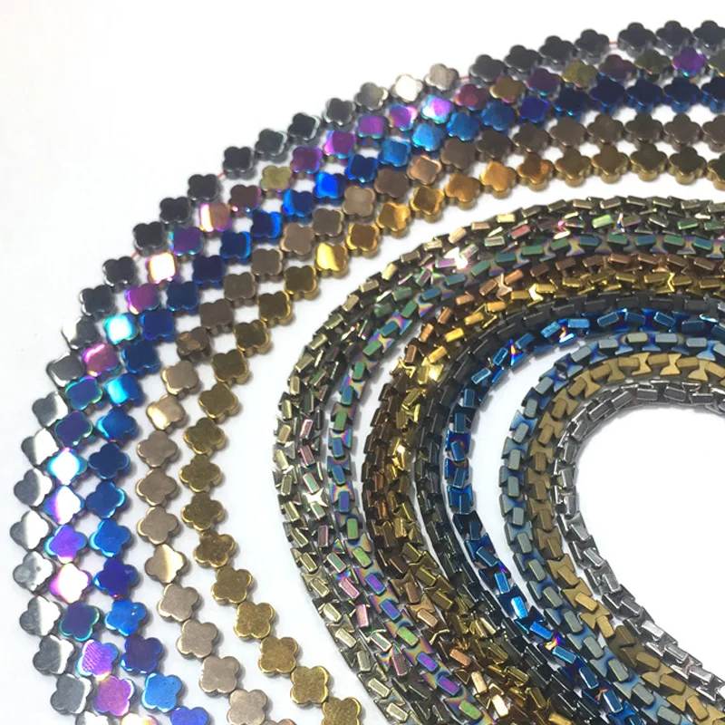 Plating Color Natural Stone Hematite Clover Shape Beads Loose Beads For DIY Jewelry Making Accessories collier trefle pierre
Plating Color Natural Stone Hematite Clover Shape Beads Loose Beads For DIY Jewelry Making Accessories collier trefle pierre