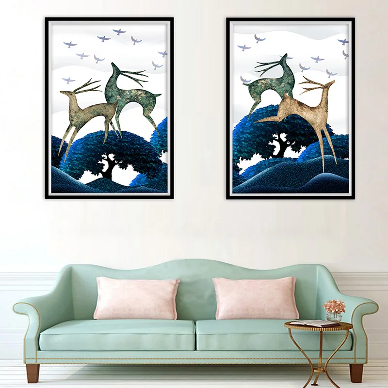 Printing-Art-Nordic-Canvas-Paintings-Fashion-Posters-Animals-Deer-Bird-Tree-Landscape-Pictures-Decoration-Home-Living (1)
