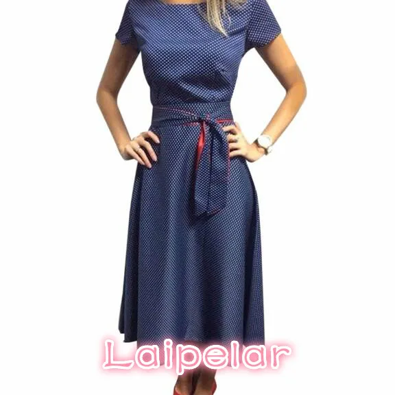 Summer Dress Polka Dot Vintage Dress Short Sleeve Sexy Women Midi Dress Casual Party Dresses Plus Size GV173 Laipelar
Summer Dress Polka Dot Vintage Dress Short Sleeve Sexy Women Midi Dress Casual Party Dresses Plus Size GV173 Laipelar