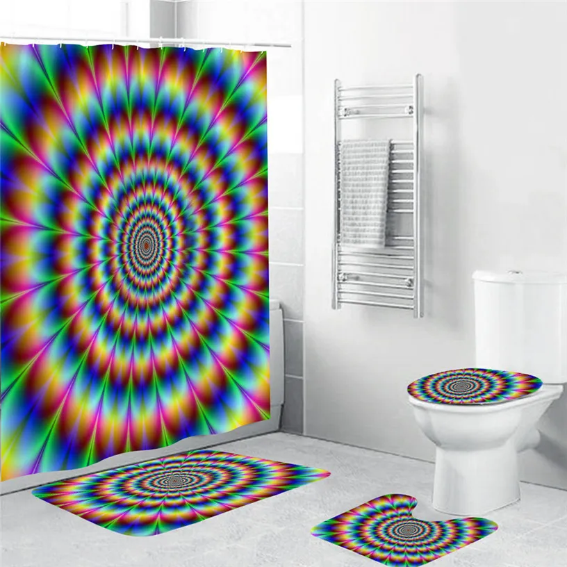 4PCS Printing Bath Mat Set Bathroom Curtain Rug Toilet Cover Bath Shower Curtains Bath Mat Bathroom Products 9A26
4PCS Printing Bath Mat Set Bathroom Curtain Rug Toilet Cover Bath Shower Curtains Bath Mat Bathroom Products 9A26
