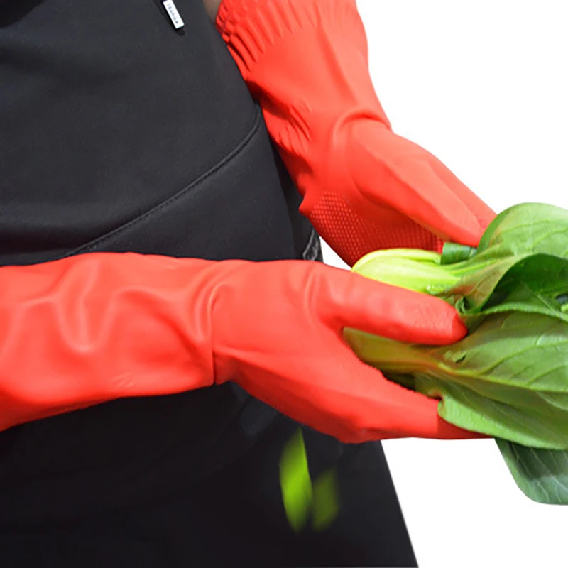 Creative 1 Pair Red Rubber Cleaning Gloves Dusting Dish Washing Kitchen Helper Waterproof Long Sleeve Household Cleaning Gloves
Creative 1 Pair Red Rubber Cleaning Gloves Dusting Dish Washing Kitchen Helper Waterproof Long Sleeve Household Cleaning Gloves