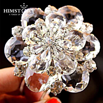 HIMSTORY Luxury High Quality Bridal Bracelet Beautiful Super Large 3-dimensional Clear Crystal Flower Bangles Wedding Party Gift
HIMSTORY Luxury High Quality Bridal Bracelet Beautiful Super Large 3-dimensional Clear Crystal Flower Bangles Wedding Party Gift