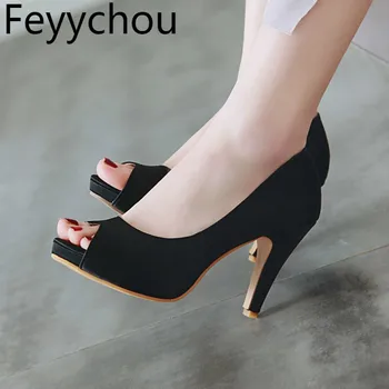 Women's Pumps Super High Heel Spring Autumn Peep Toe Thick Heels Slip on Platform 2019 New Sexy Fashion Pink Black Big Size34-44
Women's Pumps Super High Heel Spring Autumn Peep Toe Thick Heels Slip on Platform 2019 New Sexy Fashion Pink Black Big Size34-44