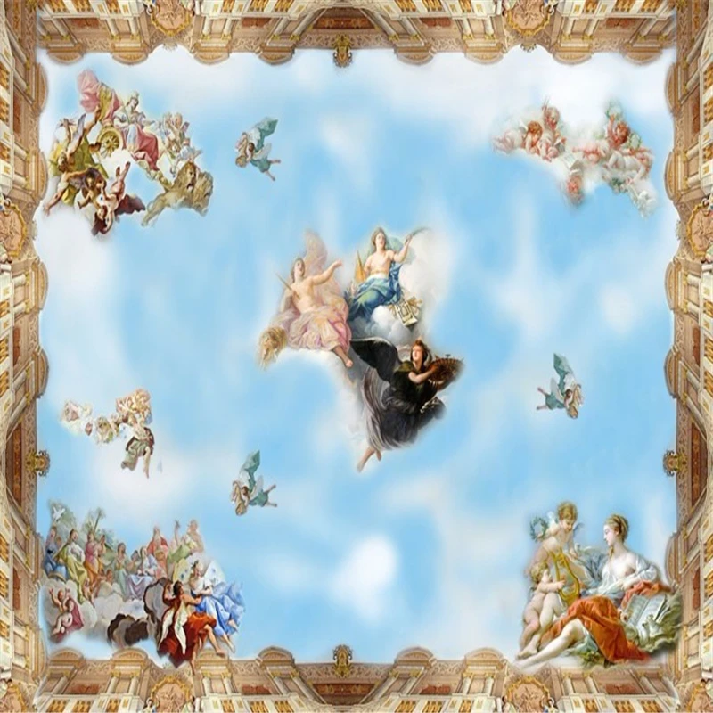 beibehang wallpaper 3d murals Top suspended ceiling mural wallpaper / painting Western European blue sky Angel photo wallpaper
beibehang wallpaper 3d murals Top suspended ceiling mural wallpaper / painting Western European blue sky Angel photo wallpaper