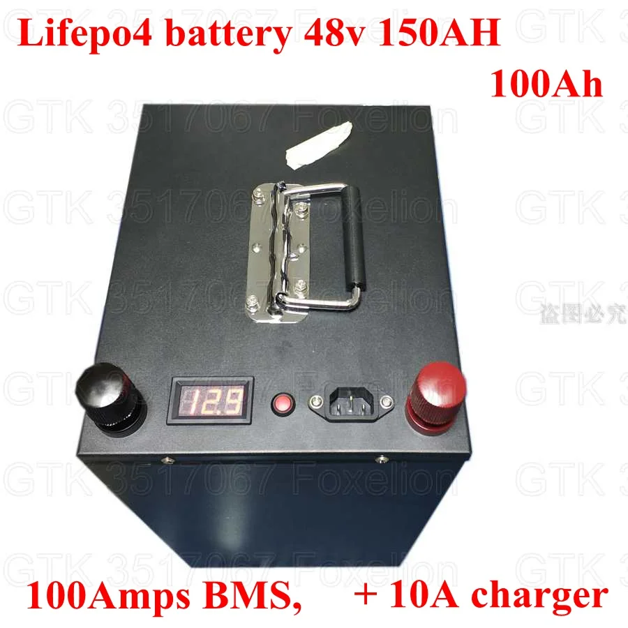 lifepo4 battery 100Ah 48v 150AH solar 100ah for 5000w 4800w electric vehicle EV RV camper scooter lifepo 100ah + 10A charger
lifepo4 battery 100Ah 48v 150AH solar 100ah for 5000w 4800w electric vehicle EV RV camper scooter lifepo 100ah + 10A charger