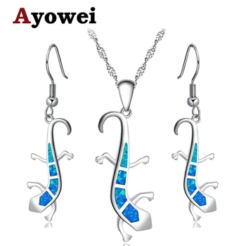 Ayowei Animal design Blue fire opa pendant necklace earrings Silver stamped jewelry set OS036A
Ayowei Animal design Blue fire opa pendant necklace earrings Silver stamped jewelry set OS036A