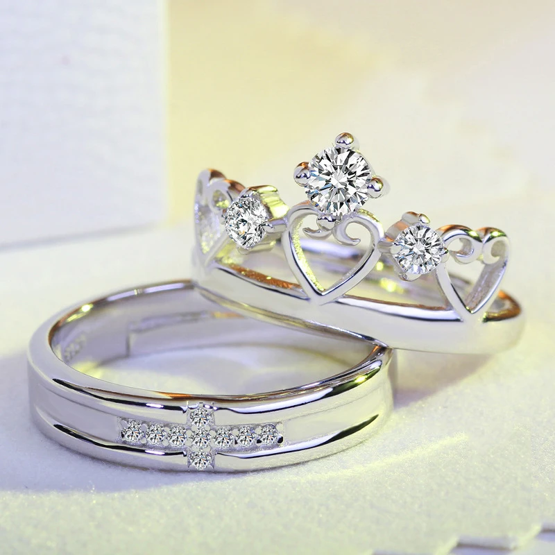 2019 Fashion Wedding Rings for Men and Women Bijouterie Plata Cross Crown Cubic Zirconia Ring Jewelry Couple Rings
2019 Fashion Wedding Rings for Men and Women Bijouterie Plata Cross Crown Cubic Zirconia Ring Jewelry Couple Rings
