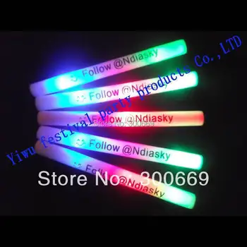 Free Shipping Colourful Led Foam Stick Flashing Glow Sticks customize logo for party
Free Shipping Colourful Led Foam Stick Flashing Glow Sticks customize logo for party