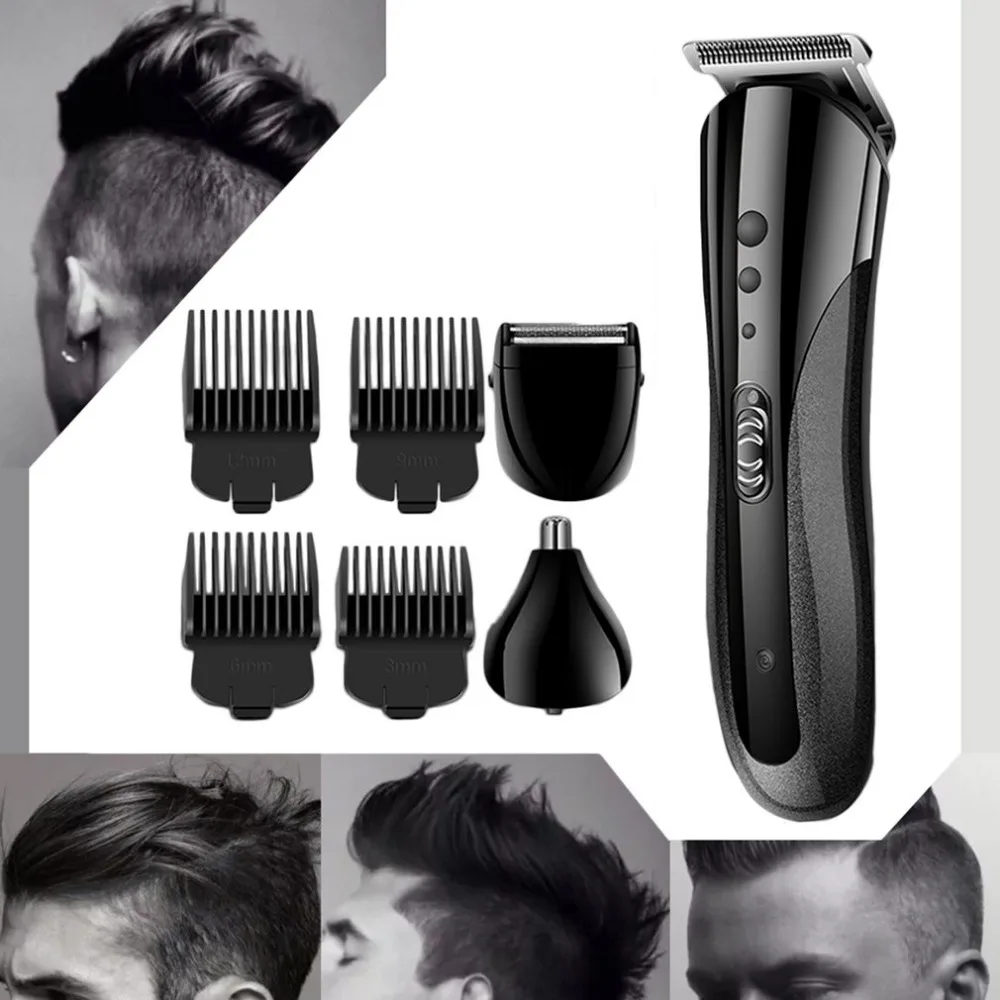 

KEMEI KM-1407 Multifunctional Hair Trimmer Rechargeable Electric Nose Hair Clipper Professional Electric Razor Beard Shaver