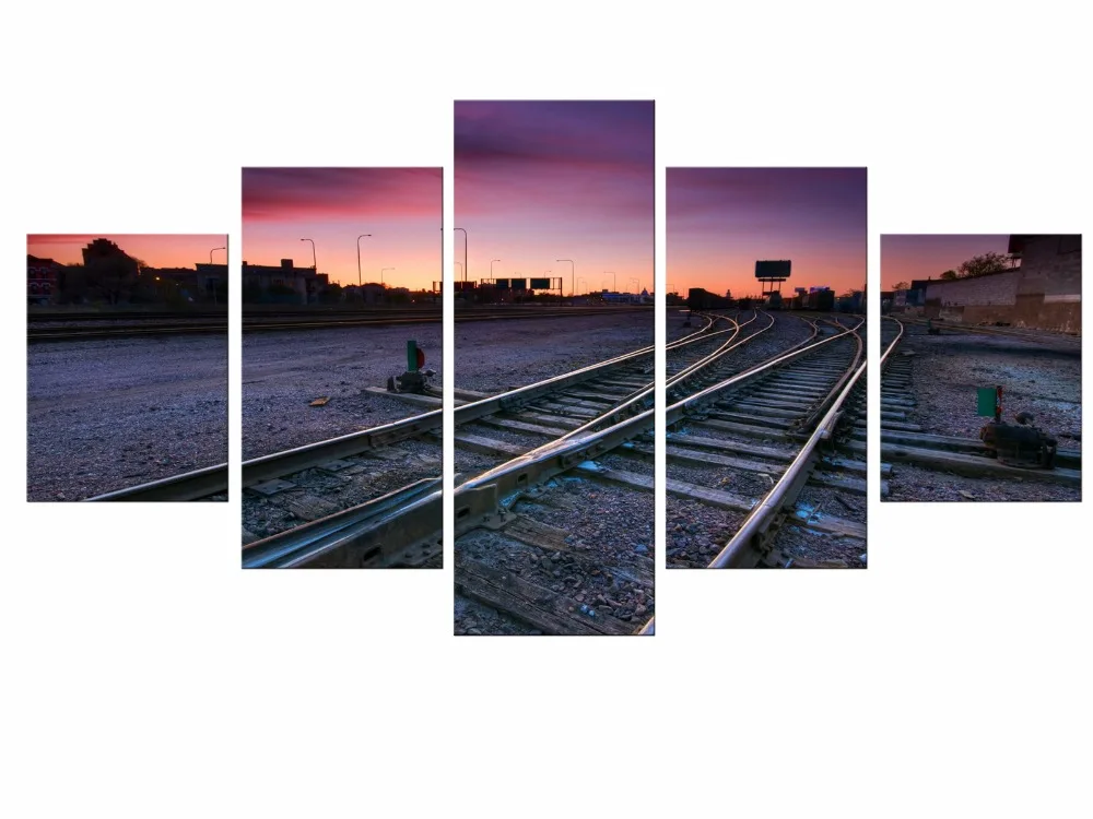 5 Pieces Modern Canvas Printed Train Tracks Home Decor For Living Room Posters Wall Art Decoration Painting Pictures Framed
5 Pieces Modern Canvas Printed Train Tracks Home Decor For Living Room Posters Wall Art Decoration Painting Pictures Framed