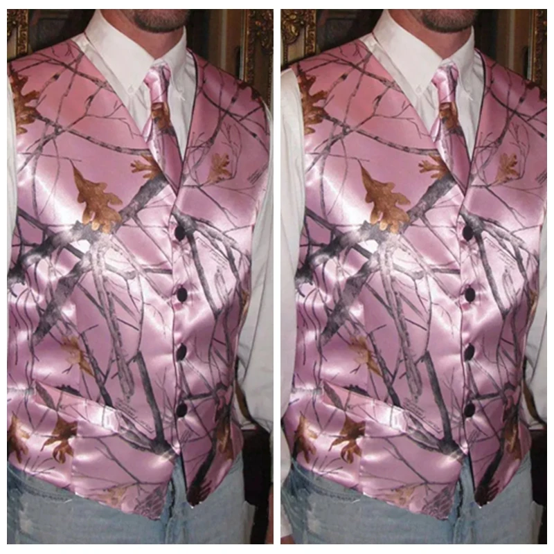 Top Sale Satin Camo Groom Vest Custom Snowfall True Timber Camo Formal Mens Vest Groomsmen Pink Camouflage Wedding Vest 2019
Top Sale Satin Camo Groom Vest Custom Snowfall True Timber Camo Formal Mens Vest Groomsmen Pink Camouflage Wedding Vest 2019