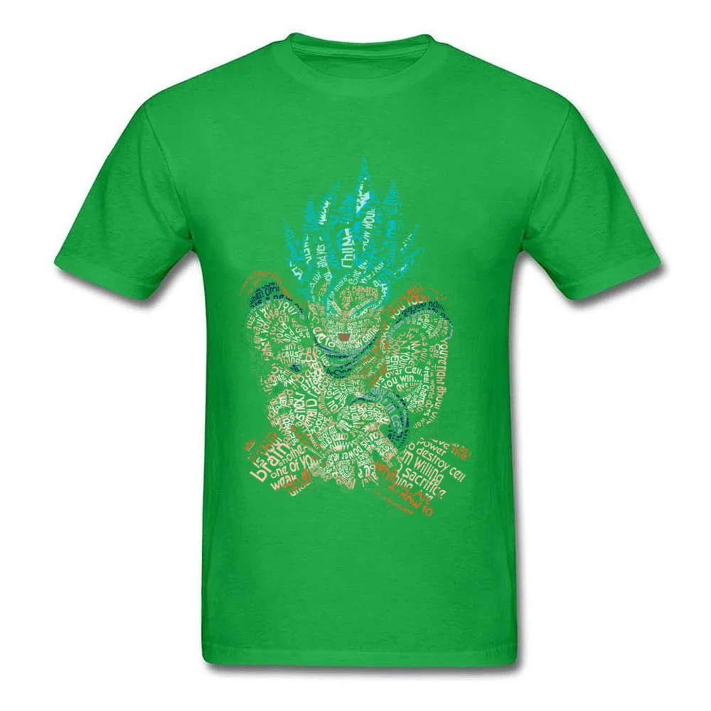 Crewneck Super Blue Kamehameha Cotton Fabric Men's T Shirt Design Short Sleeve Tees Fashion Printed Clothing Shirt Super Blue Kamehameha green