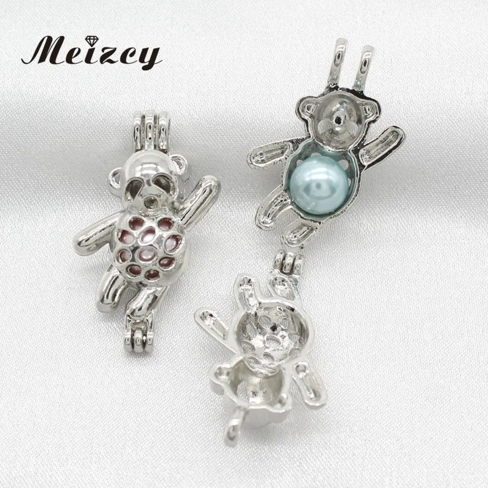 10pcs Silver Cute Bear Pearl Cage Silver Plated Lockets Essential Oil Diffuser Pendant Jewelry Making Charms for Oyster Pearl
10pcs Silver Cute Bear Pearl Cage Silver Plated Lockets Essential Oil Diffuser Pendant Jewelry Making Charms for Oyster Pearl