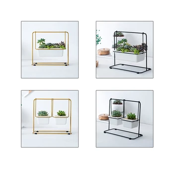 Geometric Wrought Iron Swing Combination Meaty Platter Creative Ceramic Swing Flower Pot Desktop Ceramic Pot Iron Frame Set
Geometric Wrought Iron Swing Combination Meaty Platter Creative Ceramic Swing Flower Pot Desktop Ceramic Pot Iron Frame Set