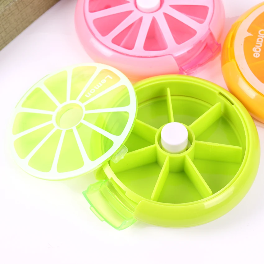 Generic 1PC Weekly Rotating 7 Day Pill Container Pill Box Splitter Pill