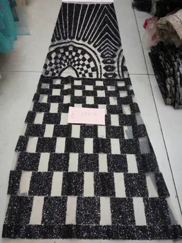Black mesh glitter tulle net high quality French lace fabrics in Africa for evening dress / party dress
Black mesh glitter tulle net high quality French lace fabrics in Africa for evening dress / party dress