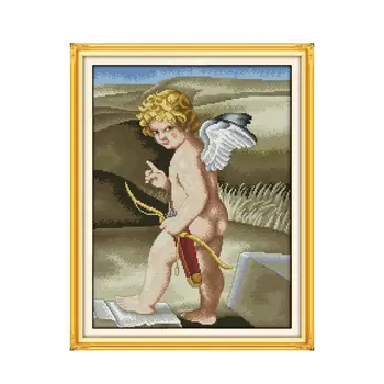 11CT 14CT Printed Handmade DIY Embroidery Thread DMC Cross Stitch Love Cupid Little Angel Needlework Embroidery Painting
11CT 14CT Printed Handmade DIY Embroidery Thread DMC Cross Stitch Love Cupid Little Angel Needlework Embroidery Painting