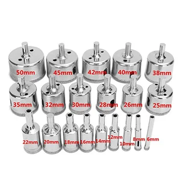 20pcs 6-50mm Diamond glass drill bit Hole Saw Marble ceramic tile High quality drill Hole Puncher Hot Sale
20pcs 6-50mm Diamond glass drill bit Hole Saw Marble ceramic tile High quality drill Hole Puncher Hot Sale