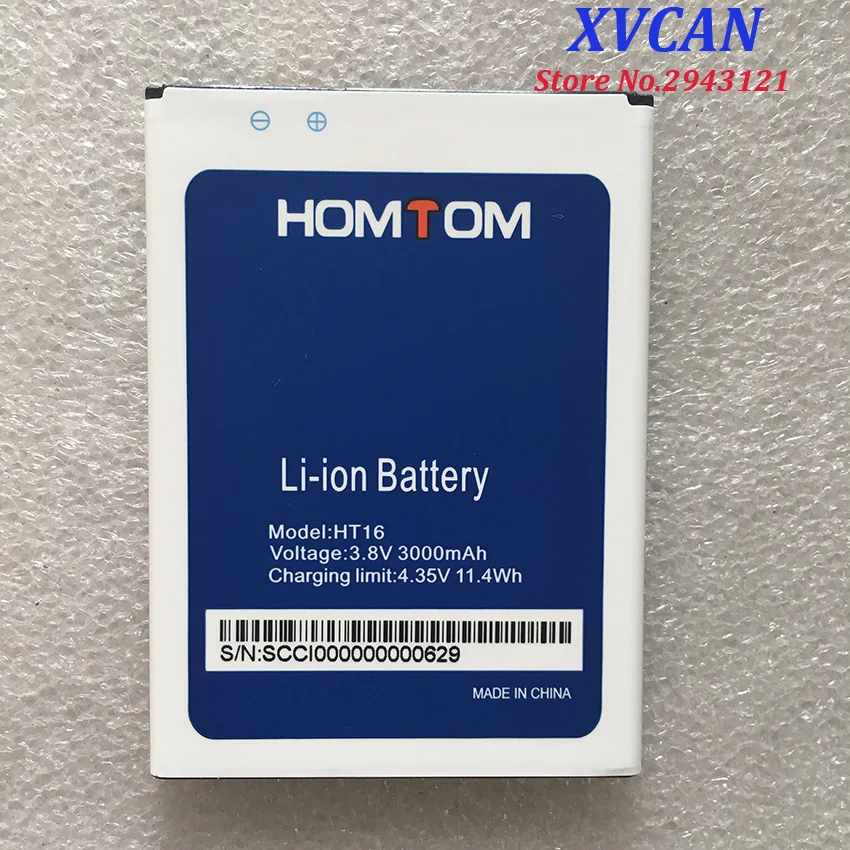 HOMTOM HT16 батарея высокого качества оригинальная большая емкость 3000 мАч запасная