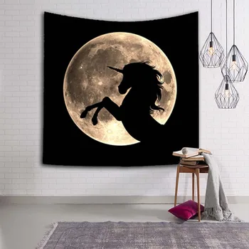 Fantasy Cartoon Tapestry Black Moon Unicorn Shadow Mermaid Wall Hanging Home Living Room 150*200Cm Polyester Decoration Yoga Mat
Fantasy Cartoon Tapestry Black Moon Unicorn Shadow Mermaid Wall Hanging Home Living Room 150*200Cm Polyester Decoration Yoga Mat