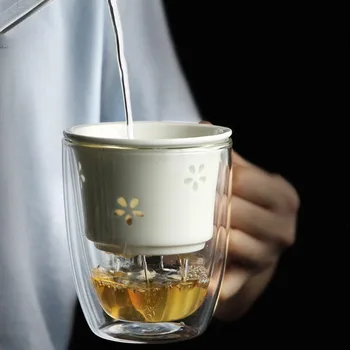 300ml Brief Double Layer Clear Glass Tea Mug with Lid Filter Kit Office Master Heat Resistant Drinkware Water Coffee Milk Cups
300ml Brief Double Layer Clear Glass Tea Mug with Lid Filter Kit Office Master Heat Resistant Drinkware Water Coffee Milk Cups