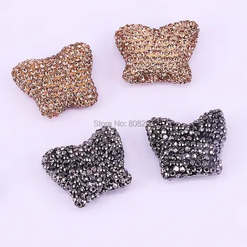 10Pcs Pave Golden/Black Rhinestone Crystal Butterfly Shape Spacer Beads for DIY Bracelet Necklace Jewelry Making
10Pcs Pave Golden/Black Rhinestone Crystal Butterfly Shape Spacer Beads for DIY Bracelet Necklace Jewelry Making