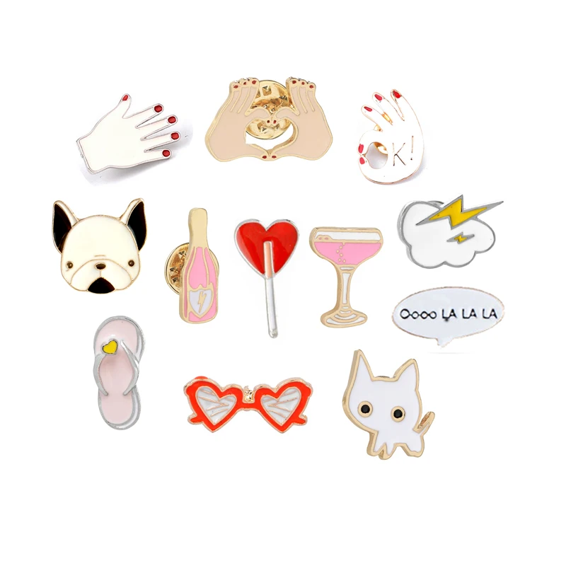 Cartoon Kitten Dog Brooches Cute Lightning Hand Cup Enamel Pin Women Men Shirts Collar Pins Child Backpack Badge Jewelry Gift
Cartoon Kitten Dog Brooches Cute Lightning Hand Cup Enamel Pin Women Men Shirts Collar Pins Child Backpack Badge Jewelry Gift
