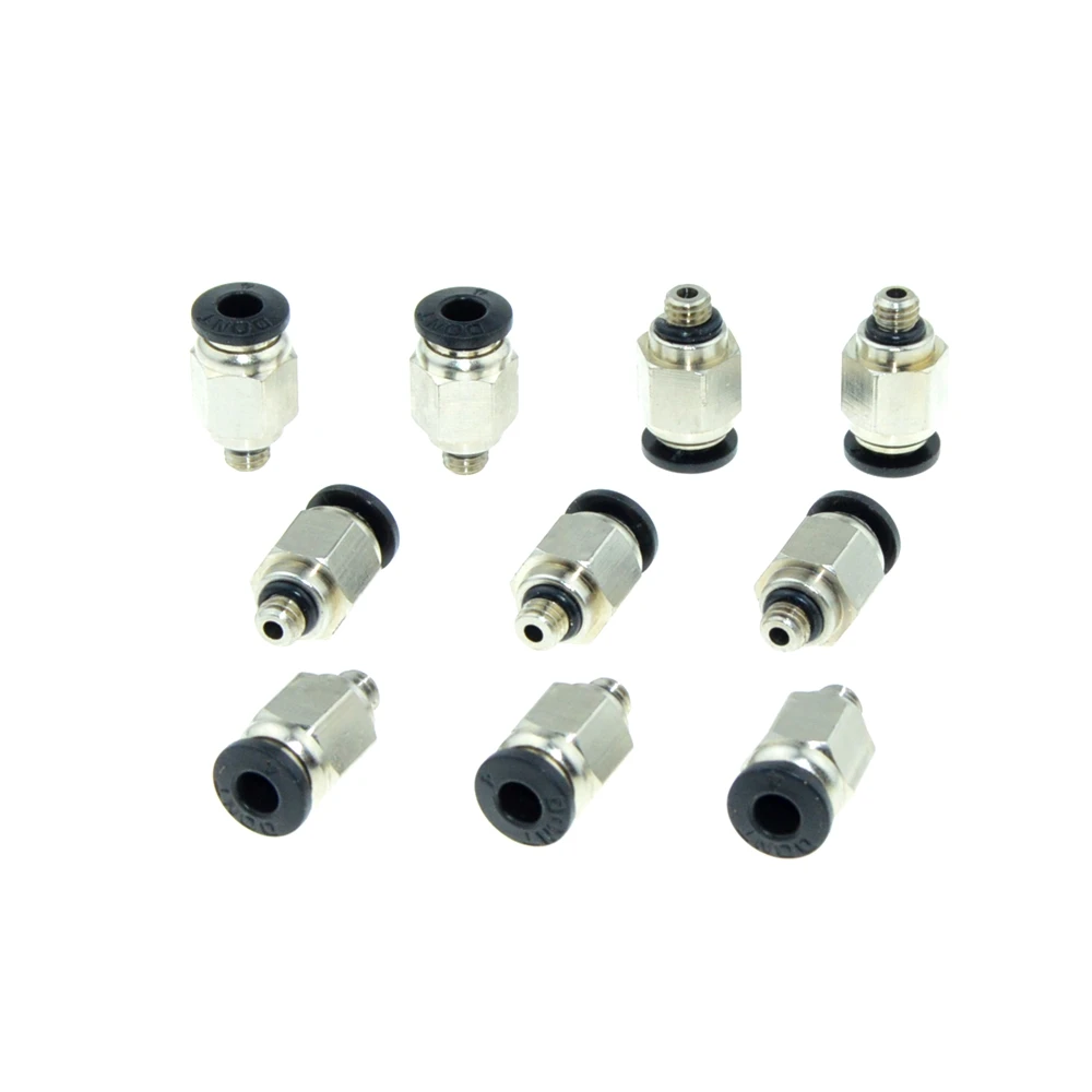 10 Pcs 5mm / M5 Male Thread 4mm OD Tube Push In Joint Black Pneumatic Connector Quick Fittings
10 Pcs 5mm / M5 Male Thread 4mm OD Tube Push In Joint Black Pneumatic Connector Quick Fittings