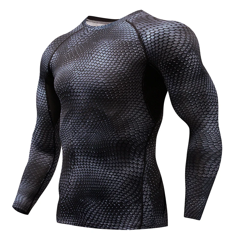 Mens Compression Shirts 3D Snake scale Jerseys Long Sleeve T Shirt Fitness Men Lycra MMA Crossfit Running Tights Brand Clothing
Mens Compression Shirts 3D Snake scale Jerseys Long Sleeve T Shirt Fitness Men Lycra MMA Crossfit Running Tights Brand Clothing
