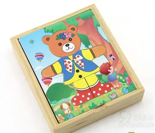 Free shipping Wooden educational toys Bear Change clothes puzzles Toy Baby clothing puzzles children's Educational wooden toys
Free shipping Wooden educational toys Bear Change clothes puzzles Toy Baby clothing puzzles children's Educational wooden toys